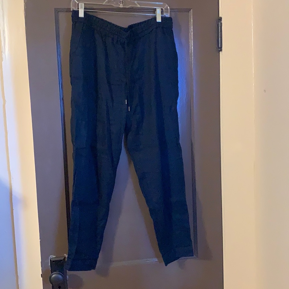 Loft linen cropped pants
